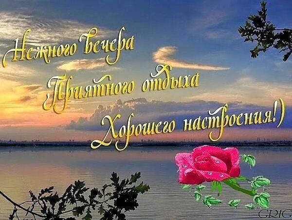 Красивый летний вечер картинки с пожеланиями Pin su Доб.вечер