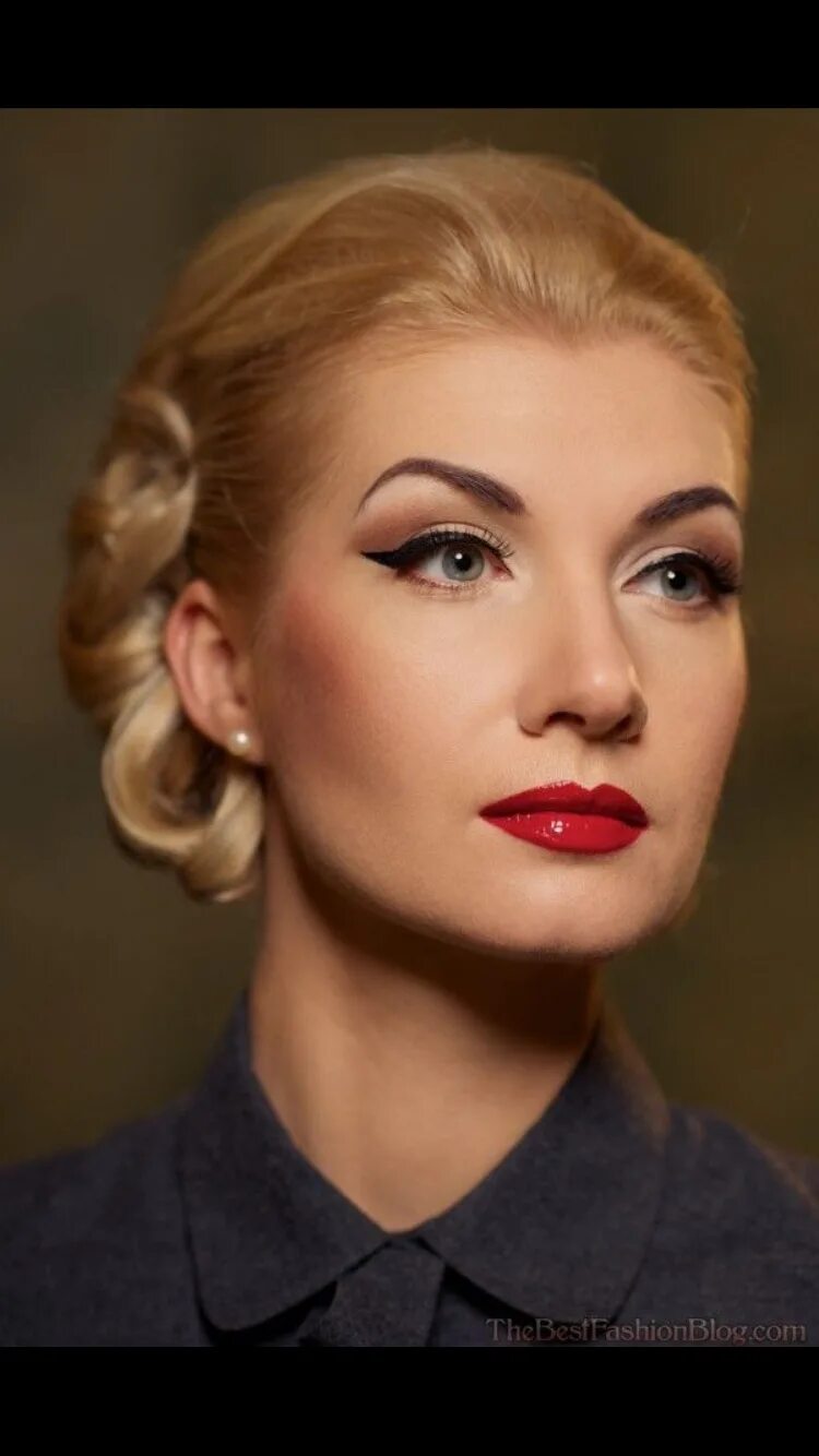 Красивый макияж 40 Pin by Jennifer Stone on Wedding Vintage hairstyles, Retro hairstyles, Chic hair
