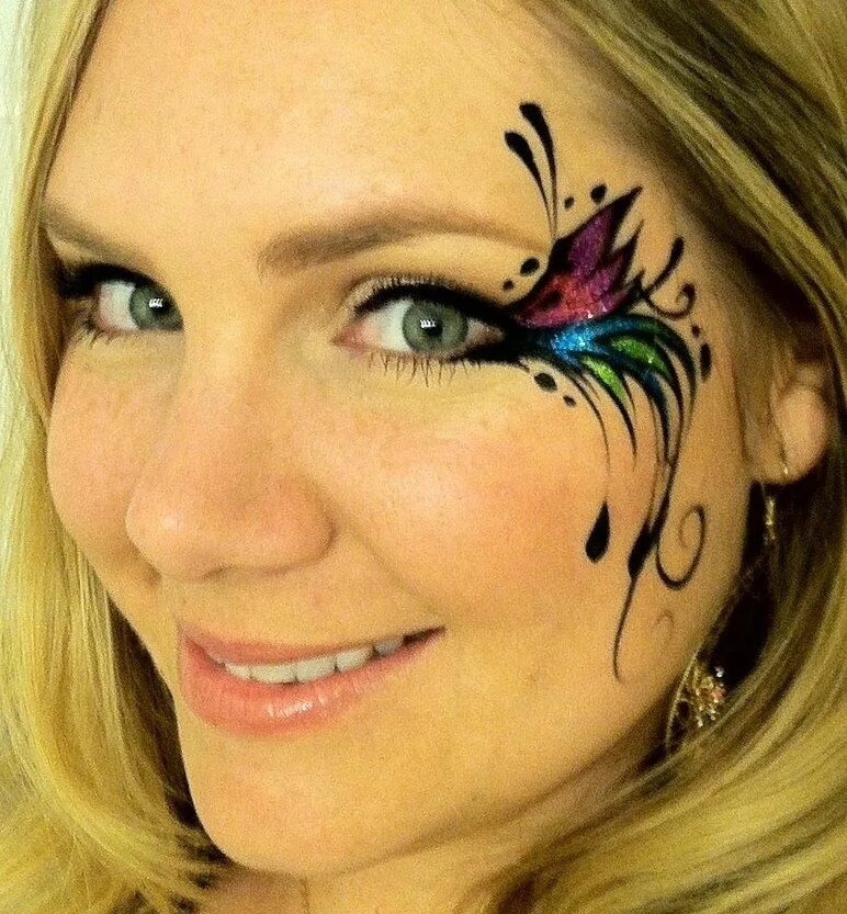 Красивый макияж аквагримом Face painting designs, Eye face painting, Adult face painting