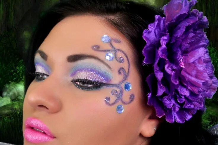 Красивый макияж аквагримом fairy makeup Fairy eye makeup, Fairy makeup, Purple fairy makeup