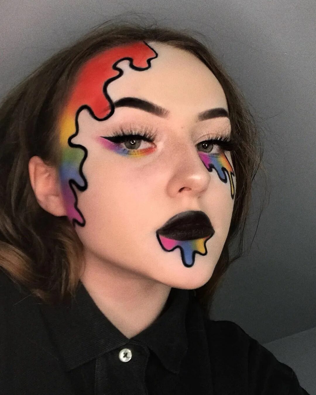Красивый макияж аквагримом Amazing Colorful Makeup Ideias de maquiagem, Visuais de maquiagem, Maquilhagem a