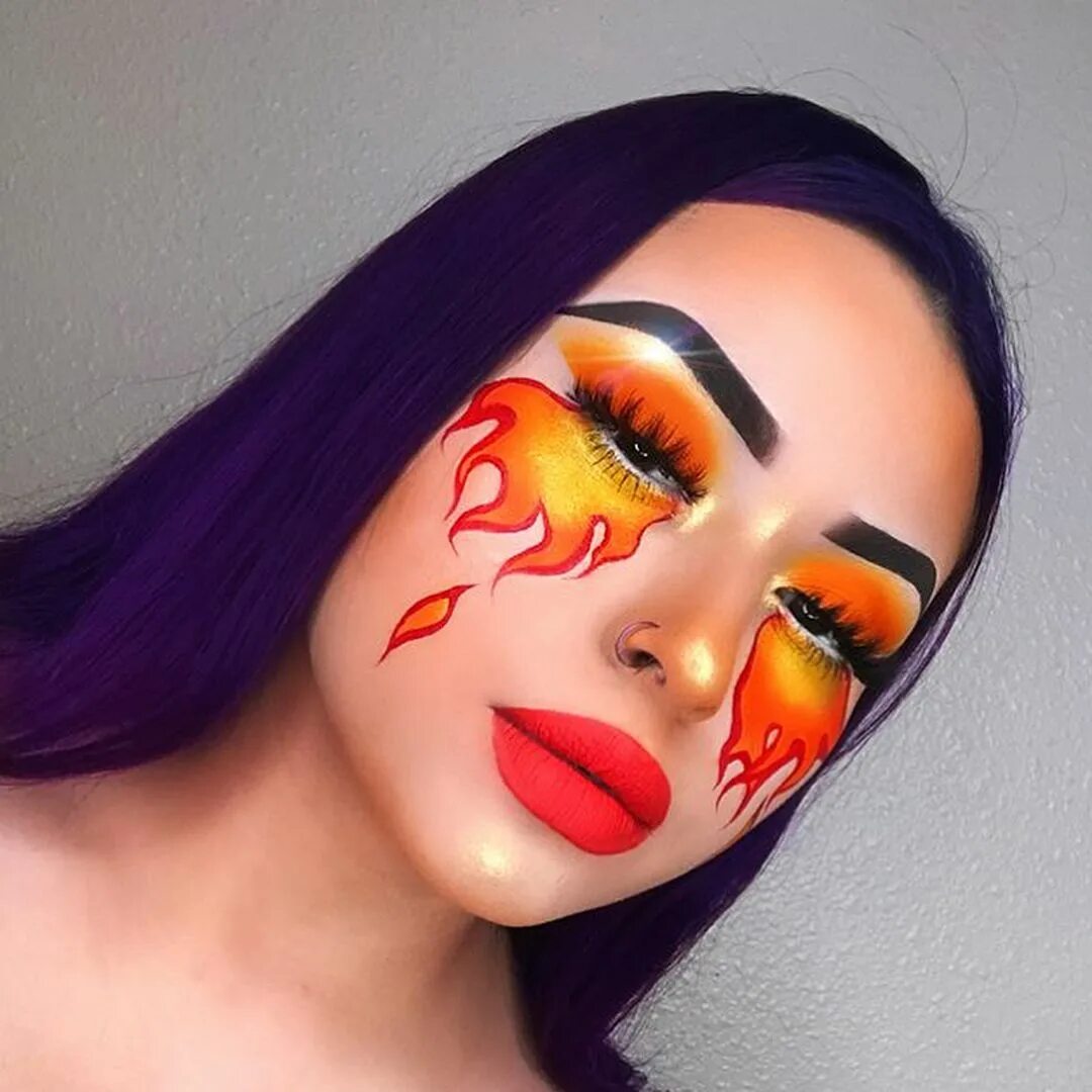 Красивый макияж аквагримом 133+ Halloween makeup and dress-up, I believe everyone will like it.halloween, m