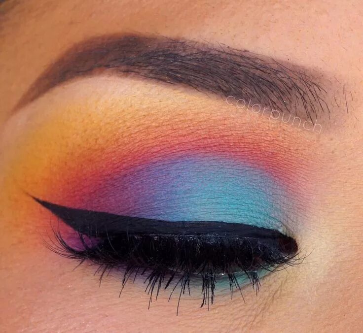 Красивый макияж детскими тенями Sunset Makeup Tutorial - Makeup Geek Sunset makeup, Colorful makeup, Eyeshadow m