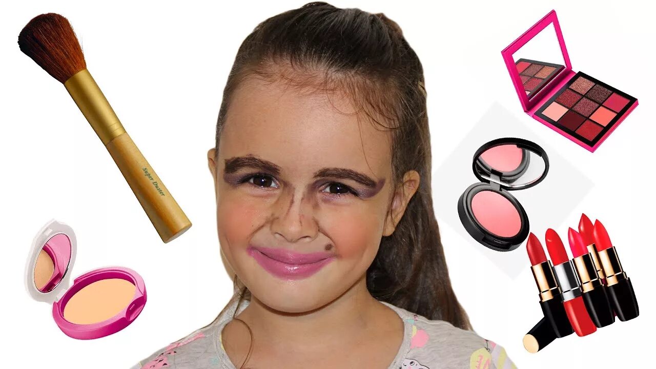 Красивый макияж для детей 8 лет Сам Себе Визажист - Косметика Мамы - Игра в Make Up / Новая Серия - YouTube
