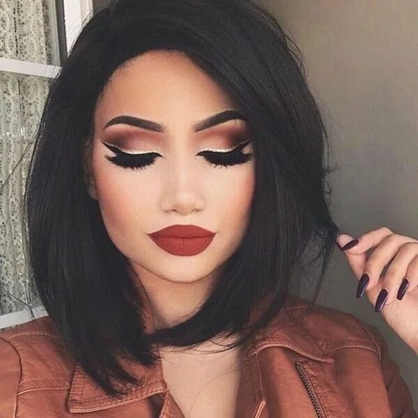 Красивый макияж для каре Pin on Hair, Makeup & Nails