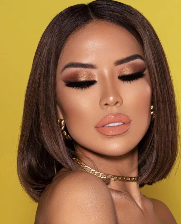 Красивый макияж для каре Sarahii Maquillaje piel morena, Maquillaje para vestido negro, Piel morena