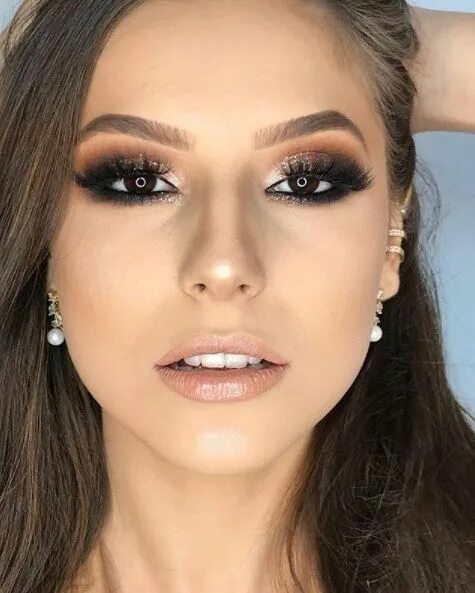 Красивый макияж для карих глаз #HouseOfLashes #Lashes #Eyes #Makeup Maquiagem festa, Maquiagem casamento, Maqui