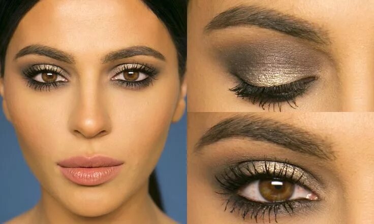 Красивый макияж для нависающих век Pin on Shades of Grey Grey eye makeup, Smokey eye makeup, Grey makeup