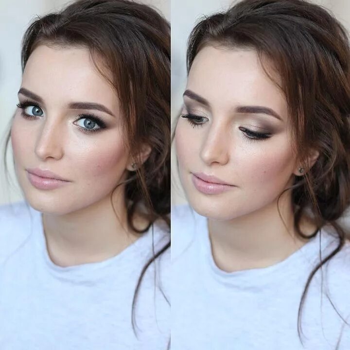 Красивый макияж для нависающих век 8 Gorgeous Bridal Makeup & Hair Looks from tonyastylist Soft bridal makeup, Amaz