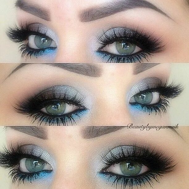 Красивый макияж для серо голубых глаз HugeDomains.com Eye makeup, Blue eye makeup, Makeup