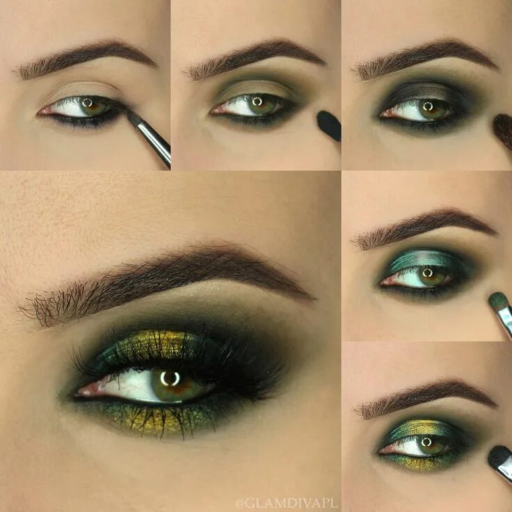 Красивый макияж для зеленых глаз пошагово Serpent’s Eye Halloween eye makeup, Makeup geek, Smoky eye makeup