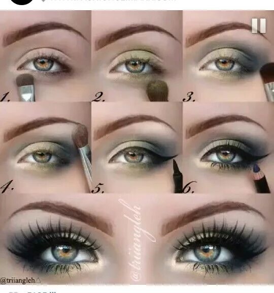 Красивый макияж для зеленых глаз пошагово smokey green Eye makeup, Makeup, Motives cosmetics