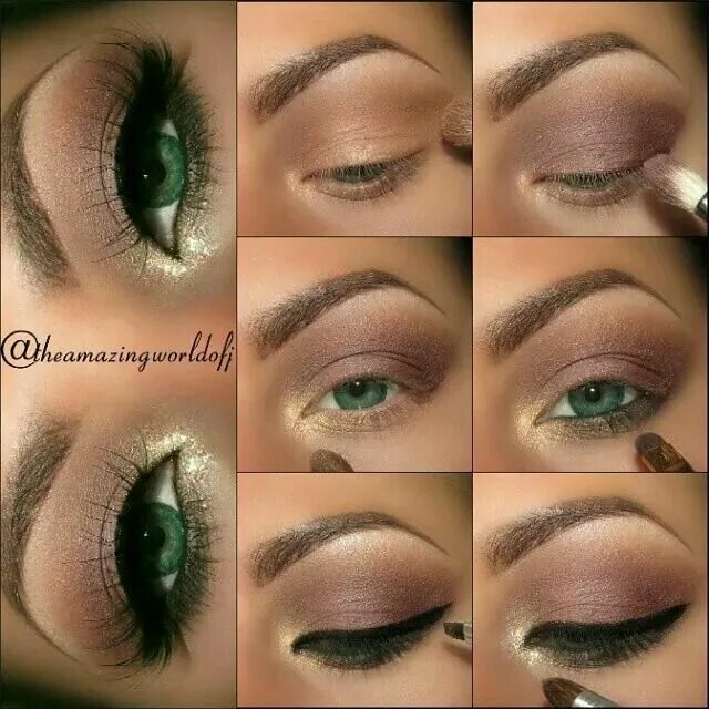 Красивый макияж для зеленых глаз пошагово Lovely Makeup obsession, Makeup, Eye makeup
