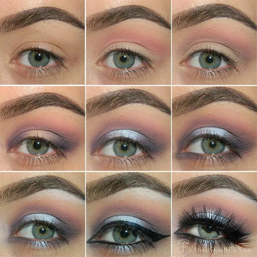 Красивый макияж для зеленых глаз пошагово Purple Smokey Eye Makeup Tutorial for Holidays Smokey eye makeup, Smokey eye mak