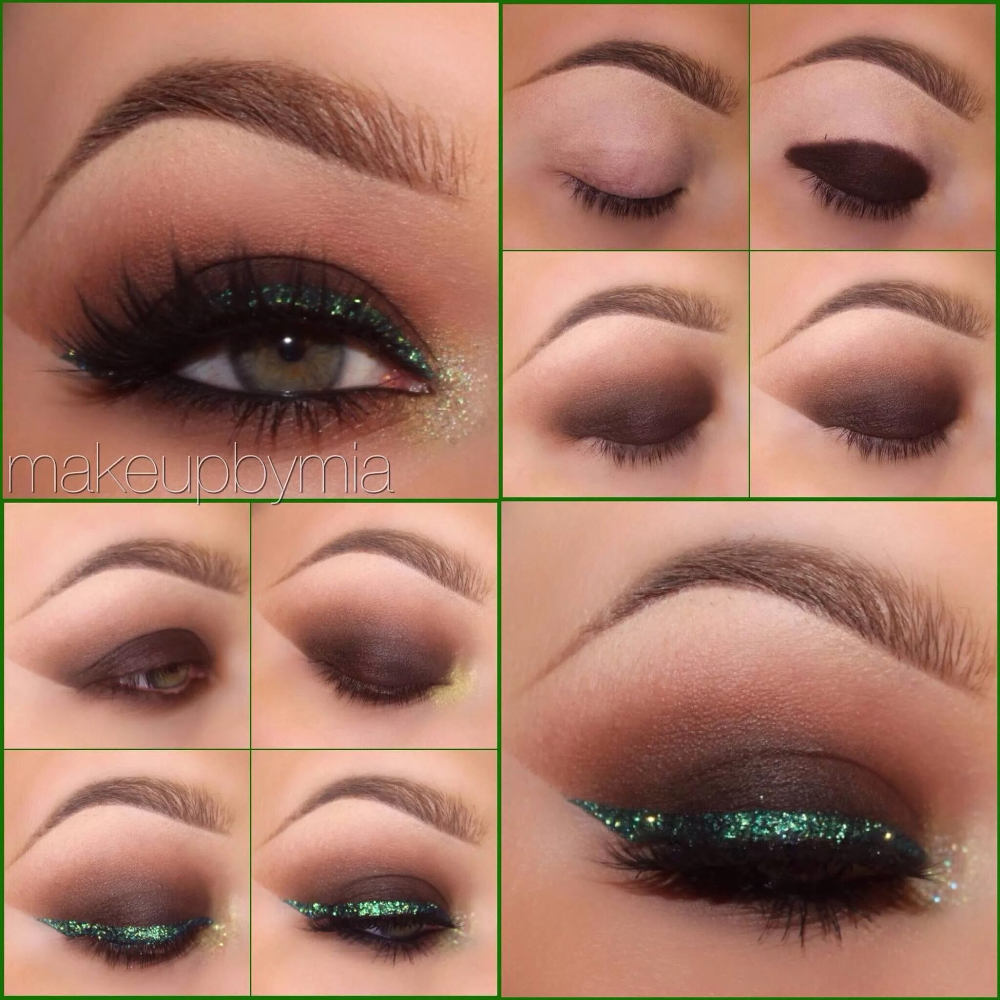 Красивый макияж для зеленых глаз пошагово Motive Eye makeup tutorial, Love makeup, Eye makeup