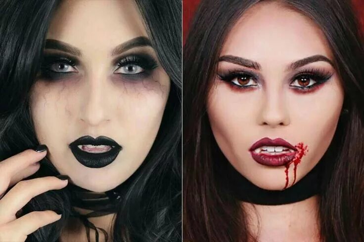 Красивый макияж фото на хэллоуин Vampire make 3 Maquiagem vampira, Maquiagem halloween, Maquiagem para fantasia