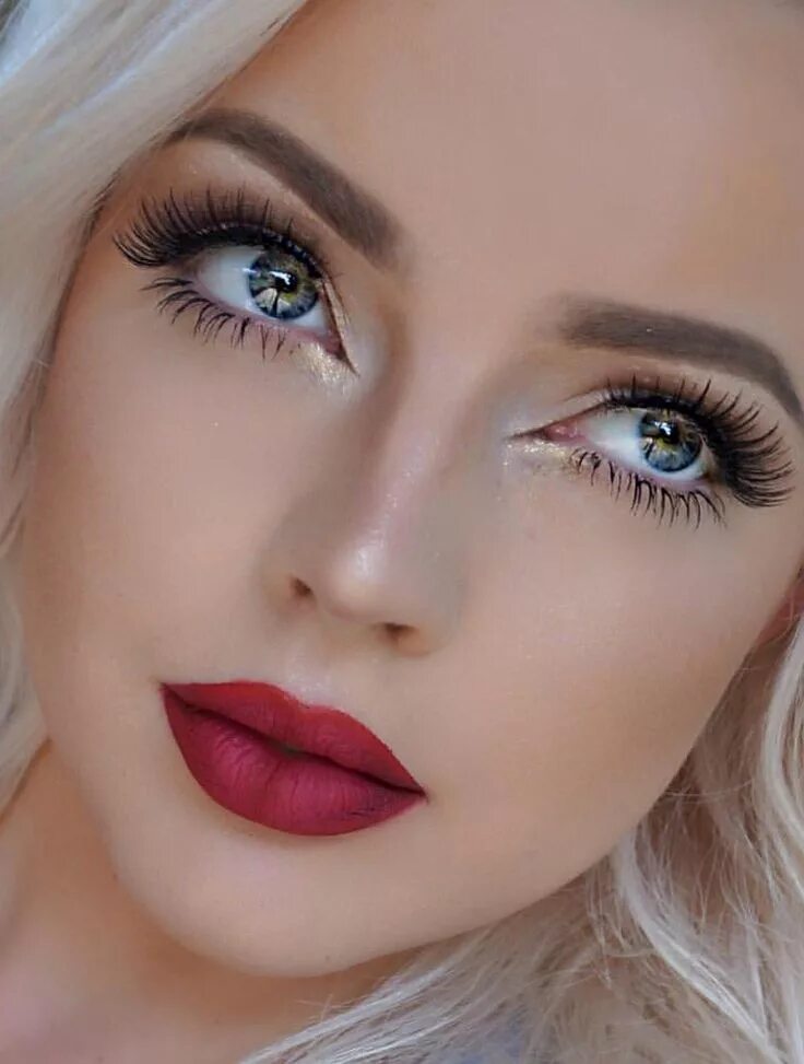 Красивый макияж фото самый шикарный для блондинок Pinterest Girly makeup, Vintage makeup looks, Burgundy makeup