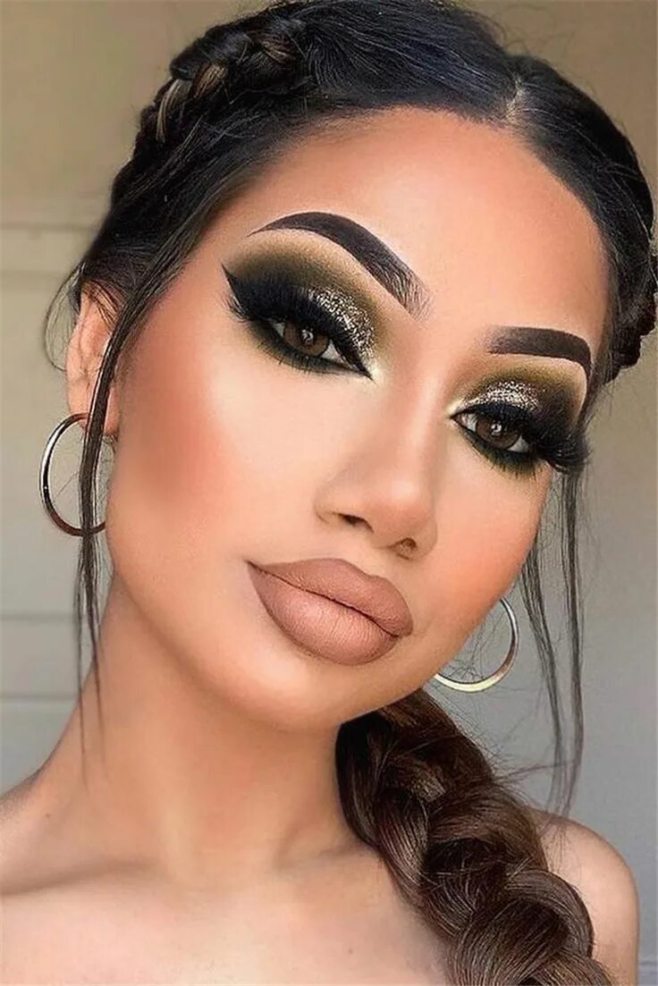 Красивый макияж глаз фото самый шикарный 10 Bold Smokey Eye With Different Lipstick Colors Makeup Looks - Women Fashion L