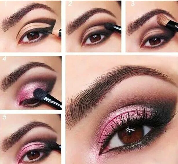 Красивый макияж глаз пошаговое для карих Pin by Elena Samoilova on Makeup Makeup, Face makeup, Halloween face makeup