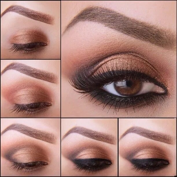 Красивый макияж глаз пошаговое для карих como usar lapiz delineador como sombra - Buscar con Google Simple eye makeup, Cu