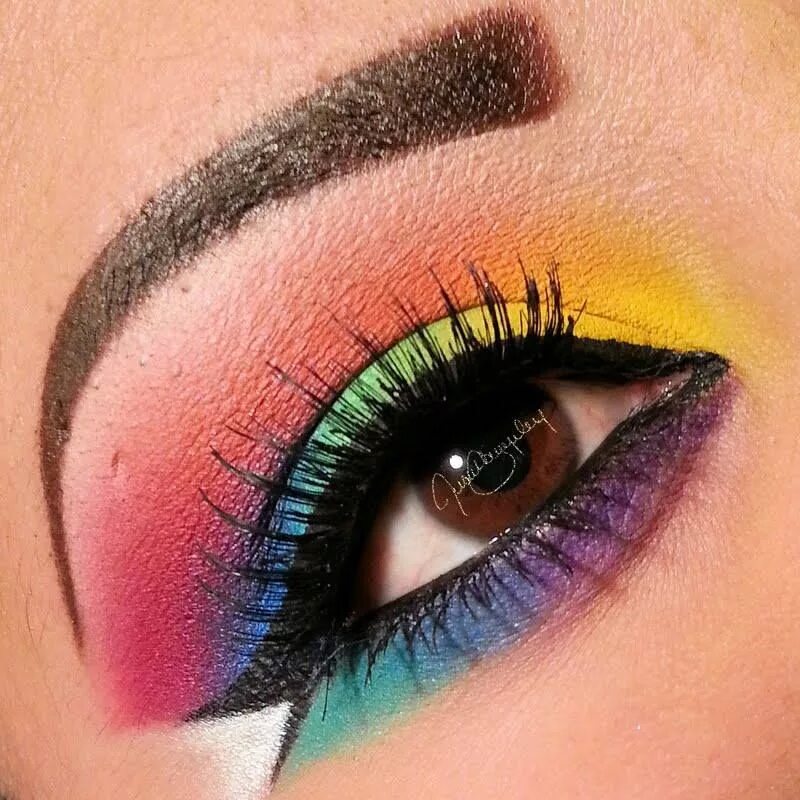 Красивый макияж глаз видео eye makeup Rainbow eye makeup, Eye makeup, Eye makeup styles