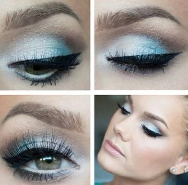 Красивый макияж голубых глаз фото Pin on Dress Up Eye makeup, Eye makeup cut crease, Eye bags makeup