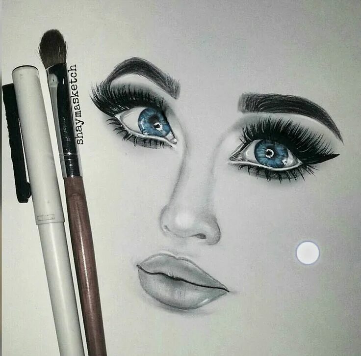 Красивый макияж карандашами Pin on Drawing tutorial Realistic eye drawing, Female art painting, Realistic dr