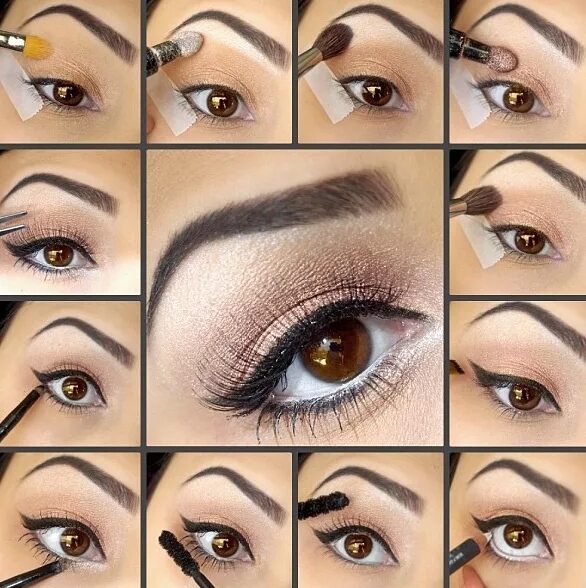 Красивый макияж карих глаз пошаговое фото Step by step eye makeup Eye makeup, Daytime eye makeup, Diy eyeshadow