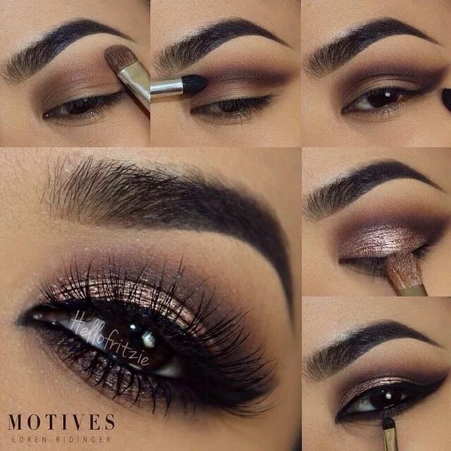 Красивый макияж карих глаз пошаговое фото Pin on Maquillaje para cafe Eye makeup, Beauty makeup, Motives cosmetics