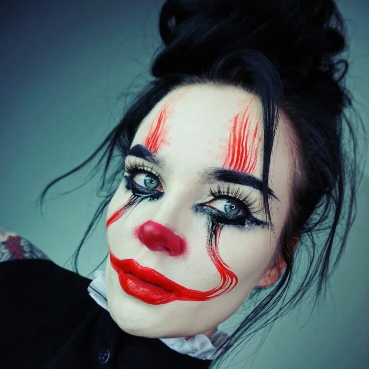 Красивый макияж клоуна Pin on MY WORK Creepy clown makeup, Halloween makeup, Scary clown makeup