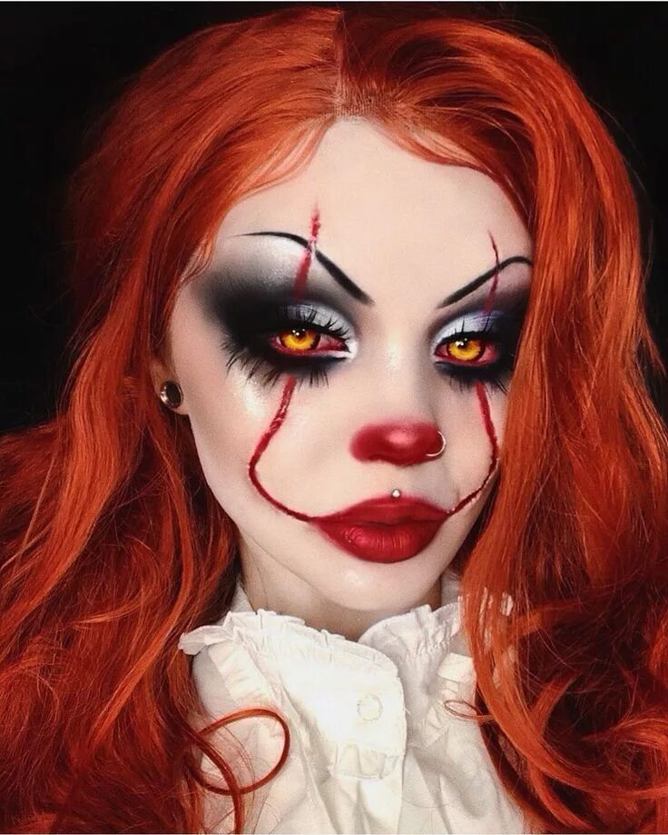 Красивый макияж клоуна Female Pennywise Halloween Makeup Amazing halloween makeup, Halloween makeup clo
