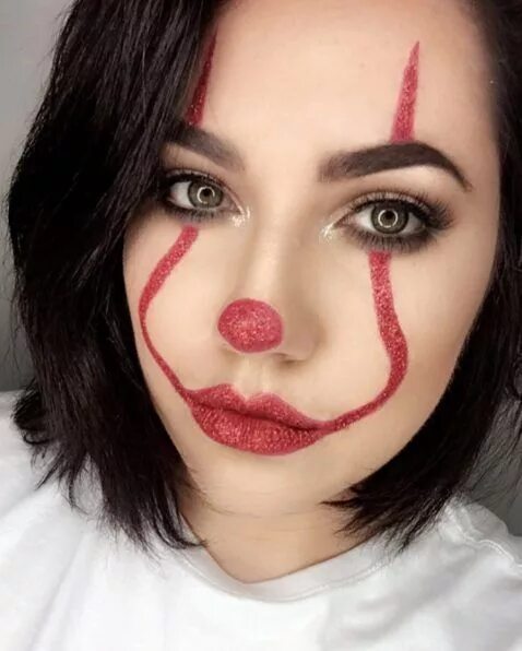 Красивый макияж клоуна Scary Clown Makeup Inspired By 'It'