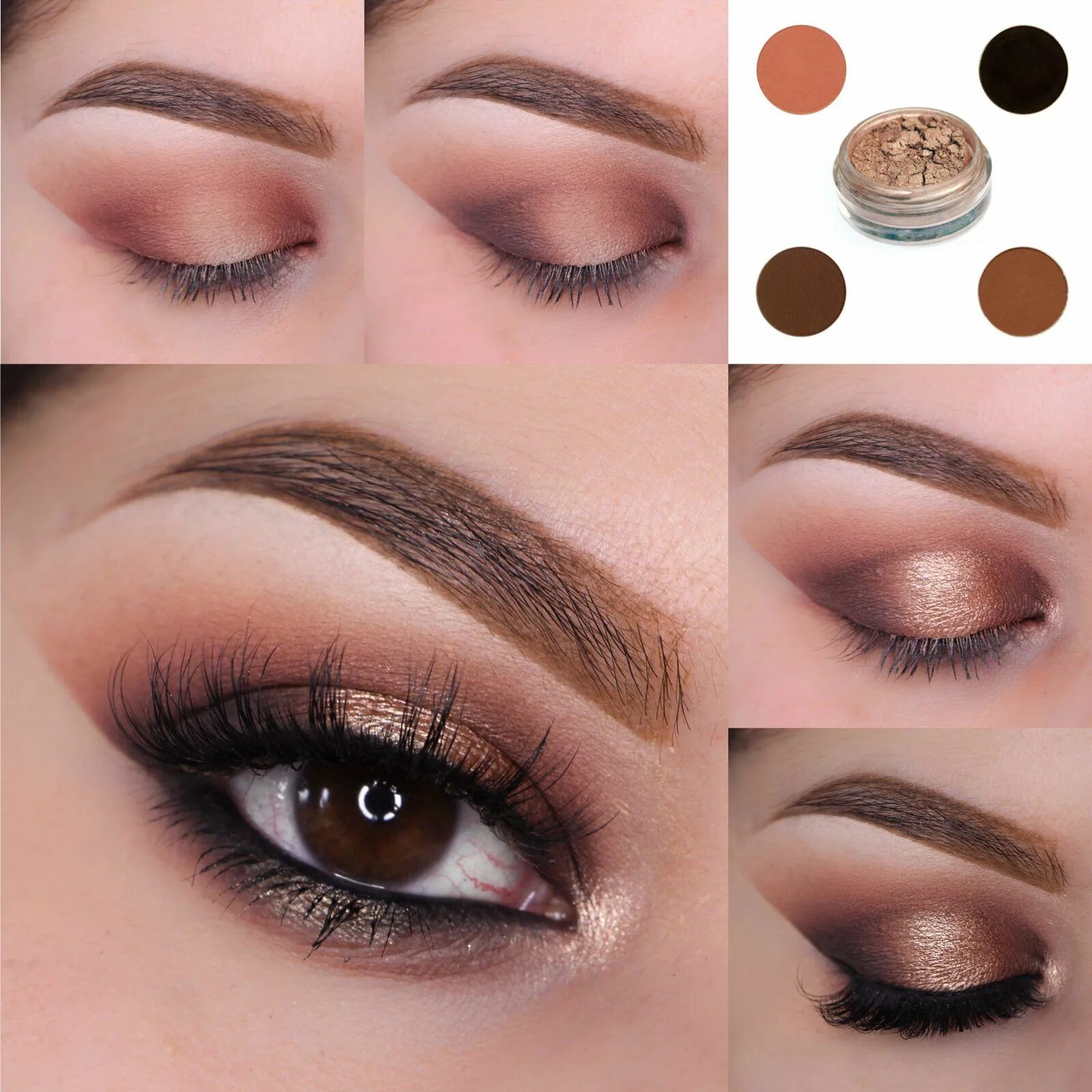 Красивый макияж коричневыми тенями Golden Glow Photo Tutorial Makeup geek eyeshadow, Fall makeup tutorial, Makeup g