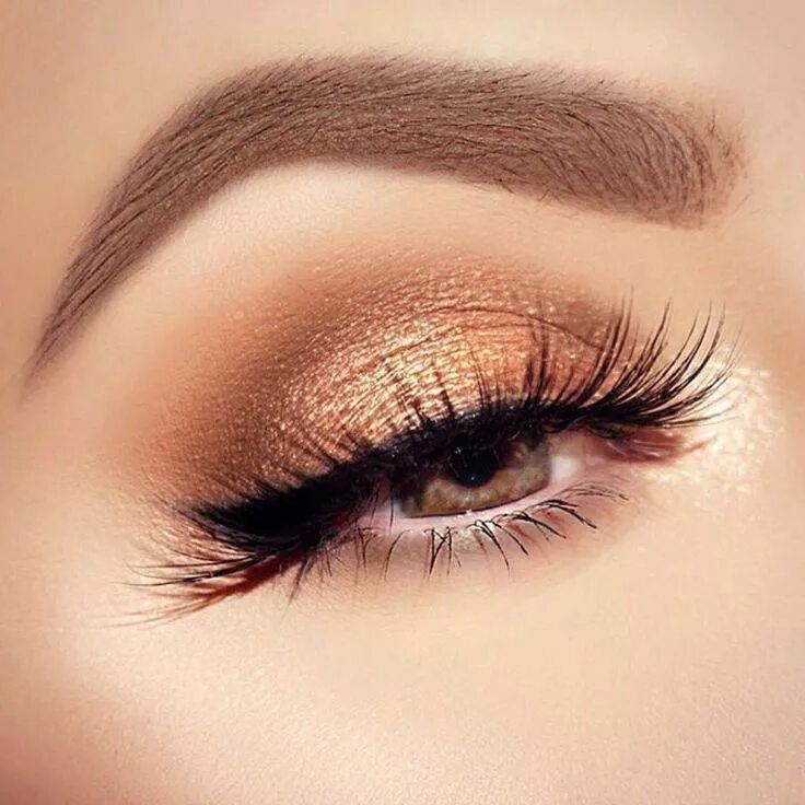 Красивый макияж коричневыми тенями Discover more about simple eye makeup #eyemakeupideas Makyaj fikirleri, Makyaj i̇