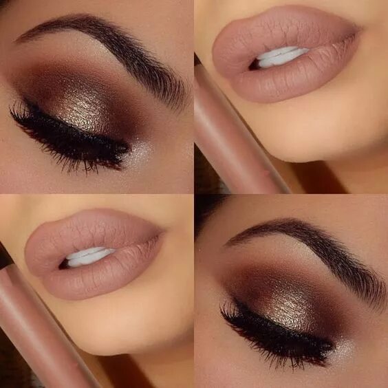 Красивый макияж коричневыми тенями What it does: Makes your lips feel luxurious and velvety, like a rose. Lasts all