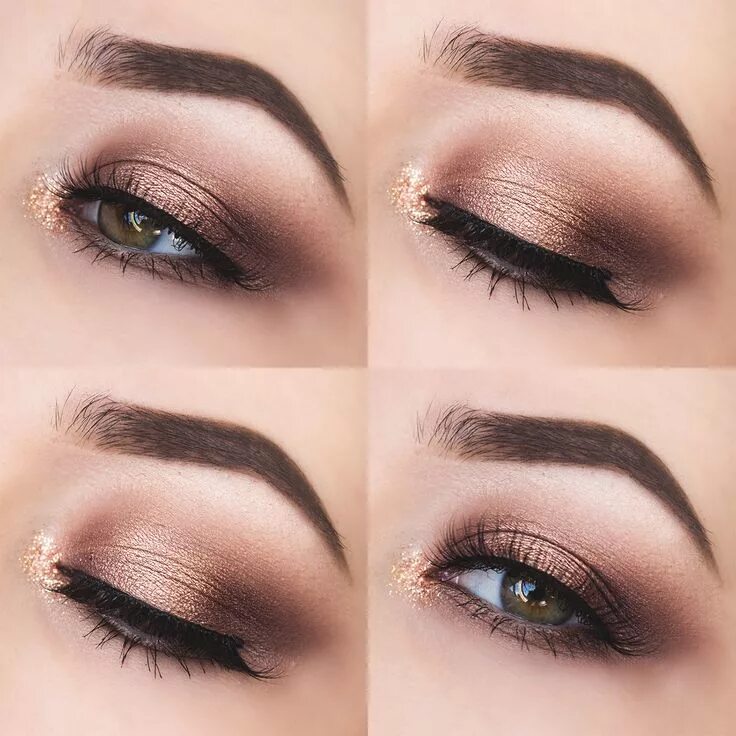 Красивый макияж коричневыми тенями Glittery Autumn Eyes. Gemma Louise Fall eye makeup, Subtle smokey eye, Eye makeu