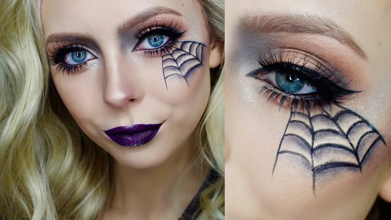 Красивый макияж на хэллоуин легкий Quick & Easy Halloween Makeup Cosmobyhaley Halloween makeup easy, Halloween make