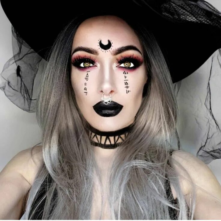 Красивый макияж на хелуин Modern Glam Witch Makeup