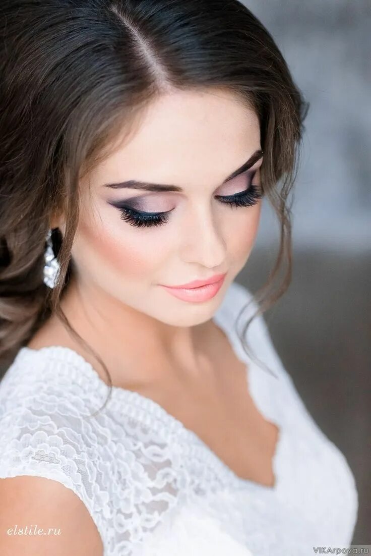 Красивый макияж на свадьбу Wedding hair and makeup, Bride makeup, Wedding hairstyles with veil
