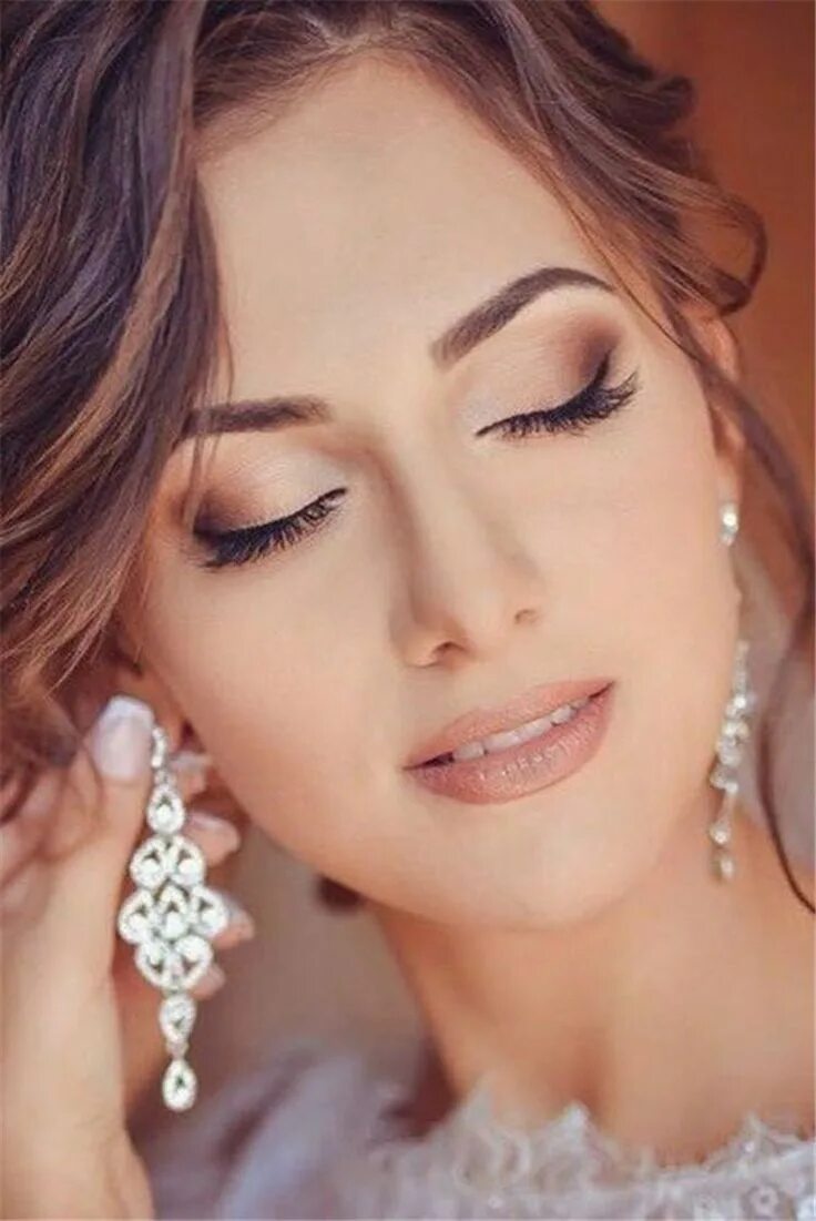 Красивый макияж невесты bride makeup ideas; wedding makeup for brown eyes; blue eyes; wedding makeup for