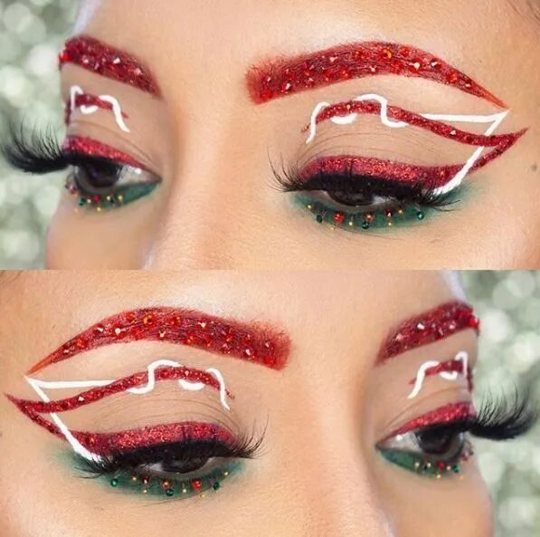 Красивый макияж новый год 25 Winter Makeup Looks to Get You in the Holiday Spirit Christmas eye makeup, Ho