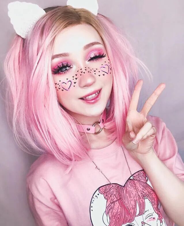 Красивый макияж няшки Choker - Alluraura.co.uk Model - Suezochan #Alluraura #Choker #Harajuku #Kawaii 
