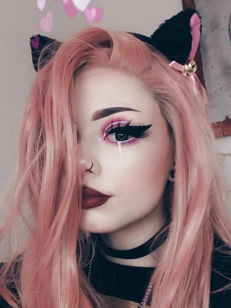 Красивый макияж няшки 23+ best halloween easy to use only makeup #halloween #halloweenmakeup #makeupid