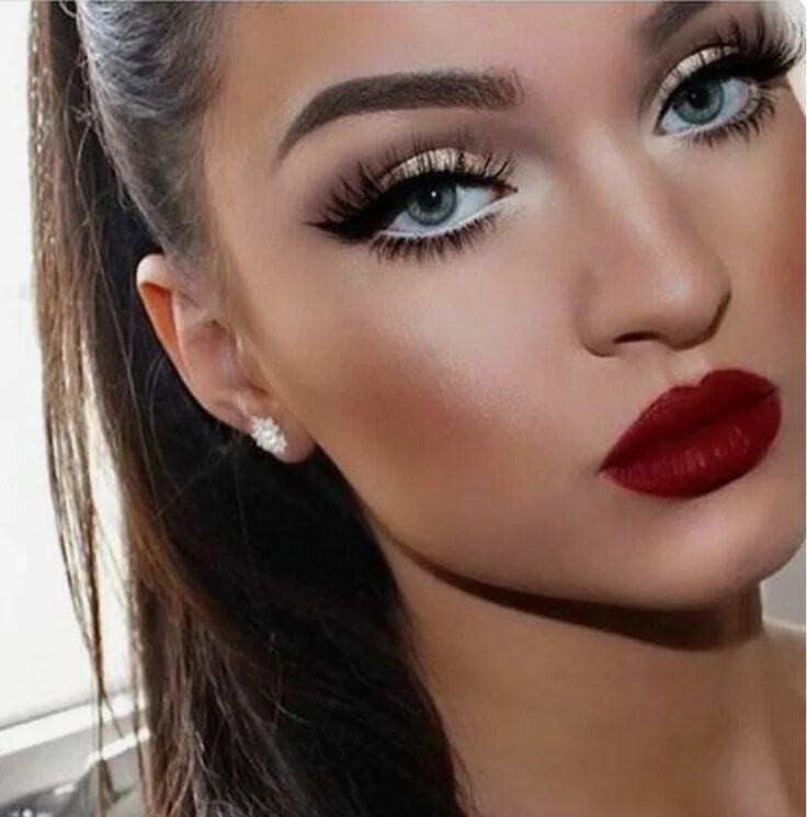 Красивый макияж под Pin on Maquillaje Red lip makeup, Red lipstick makeup, Bridal makeup red lips