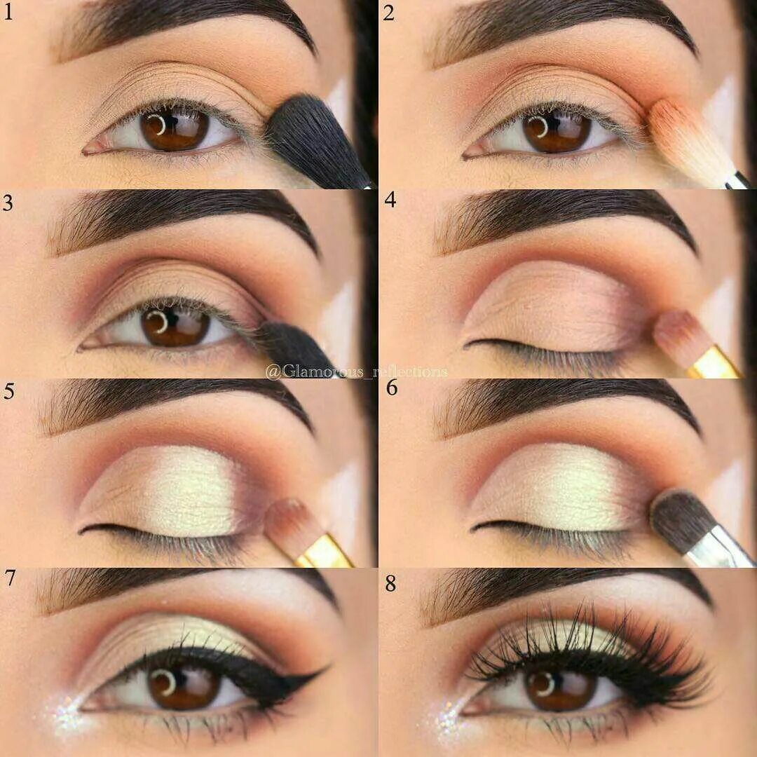 Красивый макияж пошагово для начинающих самой себе Pinterest @IIIannaIII Eye makeup tips, Eye makeup, Makeup tutorial