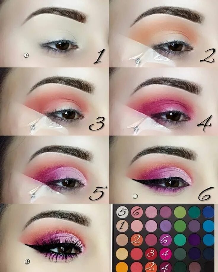 Красивый макияж простой и легкий Sombras Schminkzeug, Lidschatten auftragen anleitungen, Kreatives makeup