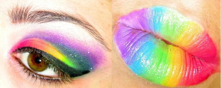 Красивый макияж радужный rainbow makeup - Google Images Rainbow makeup, Rainbow eyeshadow, Rainbow eye ma
