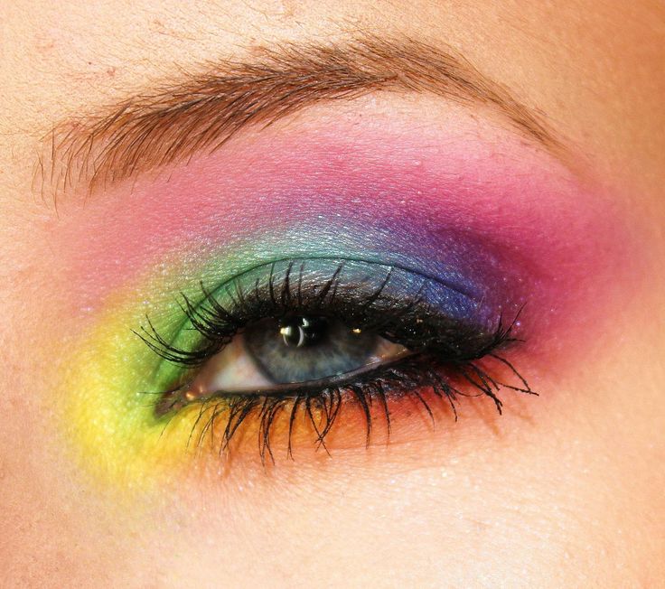 Красивый макияж радужный Makeup for the night! Regenbogen makeup, Buntes augen make-up, Augen make-up kun