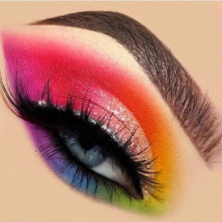 Красивый макияж радужный Pin on eye makeup Creative eye makeup, Artistry makeup, Rainbow eye makeup