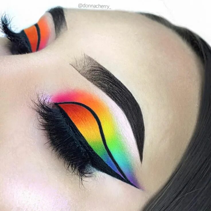 Красивый макияж радужный Untitled Colorful eye makeup, Rainbow eye makeup, Rainbow makeup